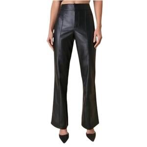 Free People We The Free Uptown Vegan Leather Pants Women Size 12 Black New